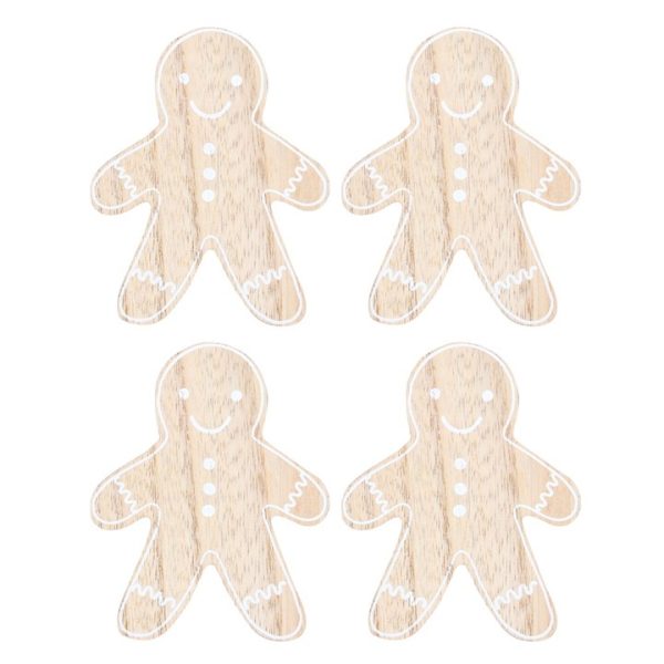 Gingerbread Man Coaster Set