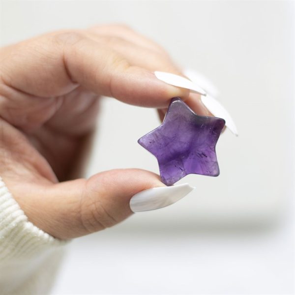 Friends Are Like Stars Lucky Amethyst Crystal Star in a Bag - Image 5