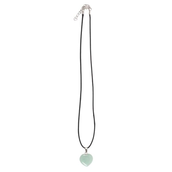 Green Adventurine Healing Crystal Heart Necklace - Image 2