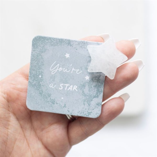 You're a Star Lucky Clear Quartz Crystal Star in a Bag - Image 4