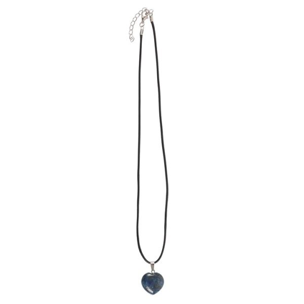 Lapis Lazuli Healing Crystal Heart Necklace - Image 2