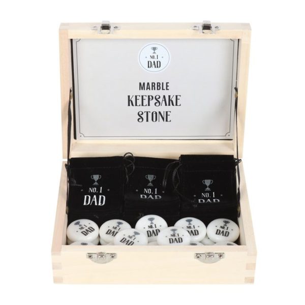 Box of 24 No. 1 Dad Marble Keepsake Stones