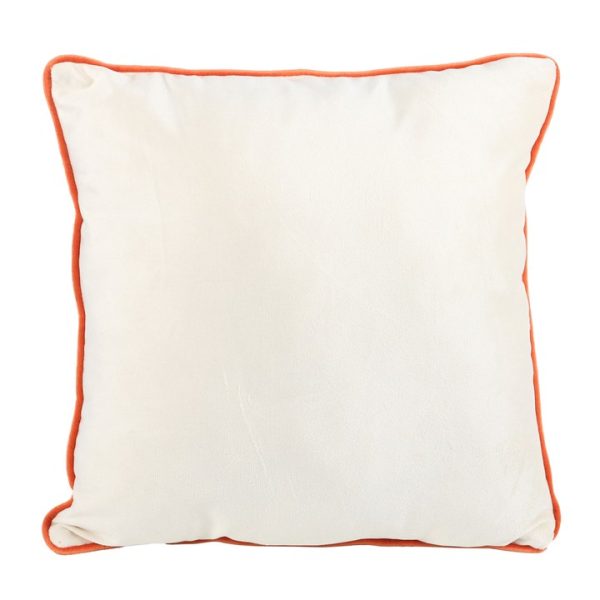 35cm Square Spooky Cat and Pumpkin Print Cushion - Image 2