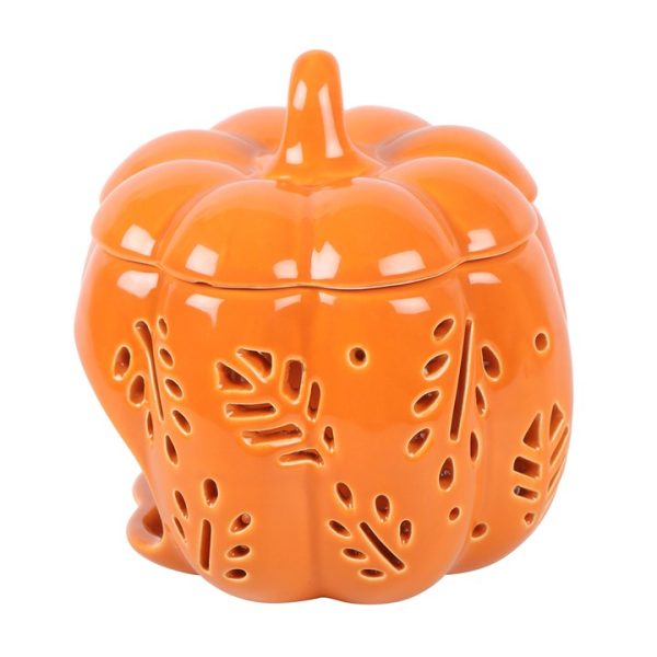 Orange Autumn Leaves Pumpkin Oil Burner - Image 5