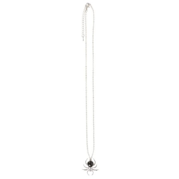 Black Obsidian Spider Pendant Necklace - Image 3
