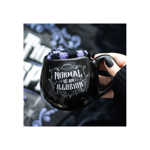 Normal is an Illusion Gothic Mug and Socks Set - Image 2