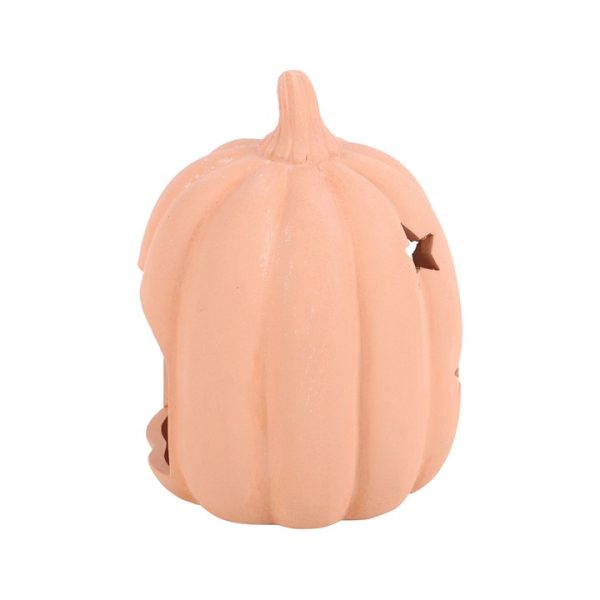 9cm Terracotta Pumpkin Tealight Holder - Image 3