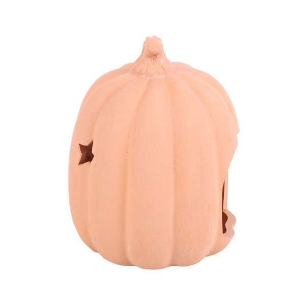 9cm Terracotta Pumpkin Tealight Holder - Image 4