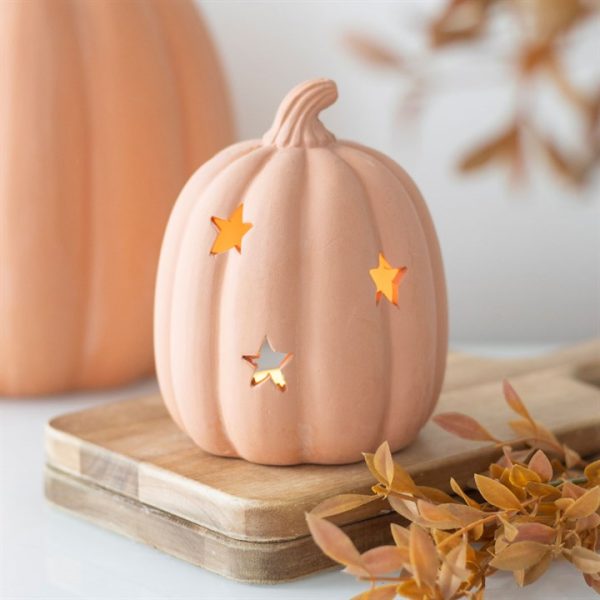 9cm Terracotta Pumpkin Tealight Holder - Image 5