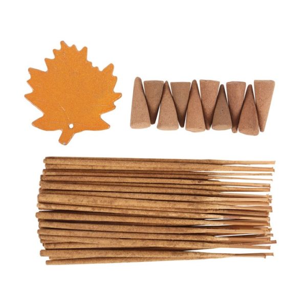 Autumn Leaf Orange & Cinnamon Incense Gift Set - Image 3