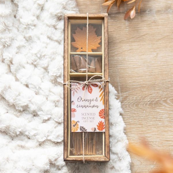 Autumn Leaf Orange & Cinnamon Incense Gift Set - Image 5