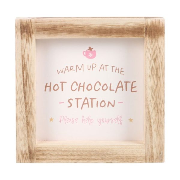 Hot Chocolate Station Wooden Frame Sign