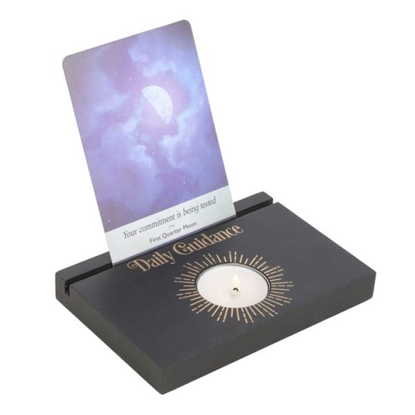 Black Daily Guidance Tarot Card Stand Tealight Holder - Image 2