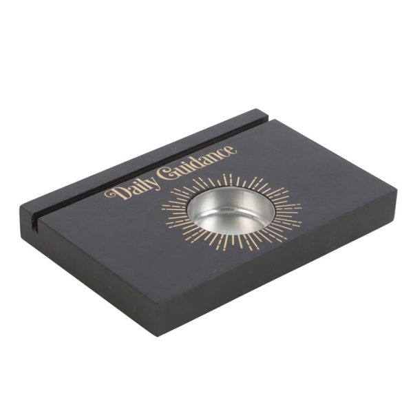 Black Daily Guidance Tarot Card Stand Tealight Holder - Image 3