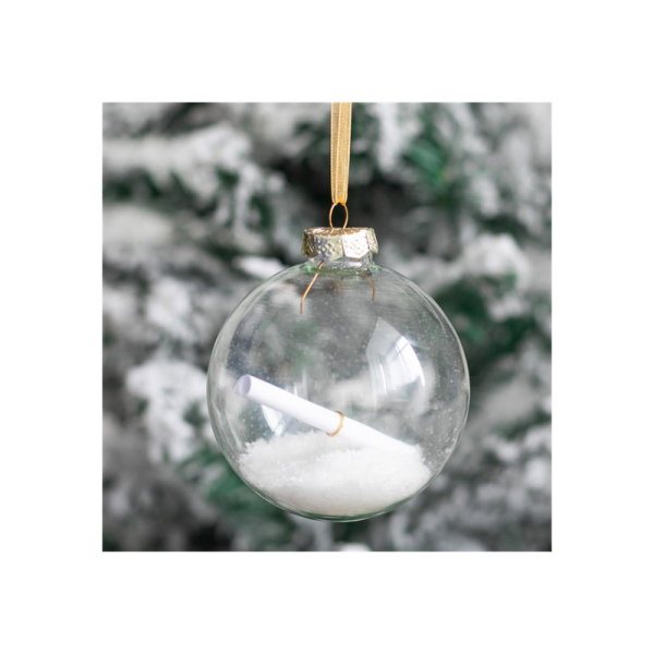 Christmas Wish Hanging Glass Bauble - Image 3