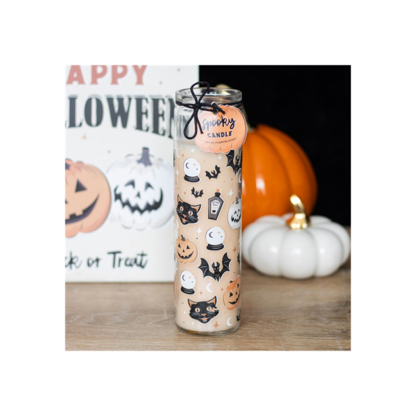 Spooky Spiced Pumpkin Tube Candle - Image 4