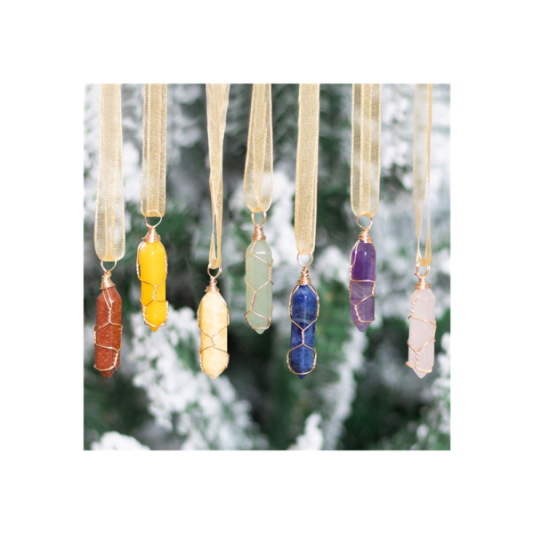 Set of 7 Hanging Crystal Tree Decorations - Image 4