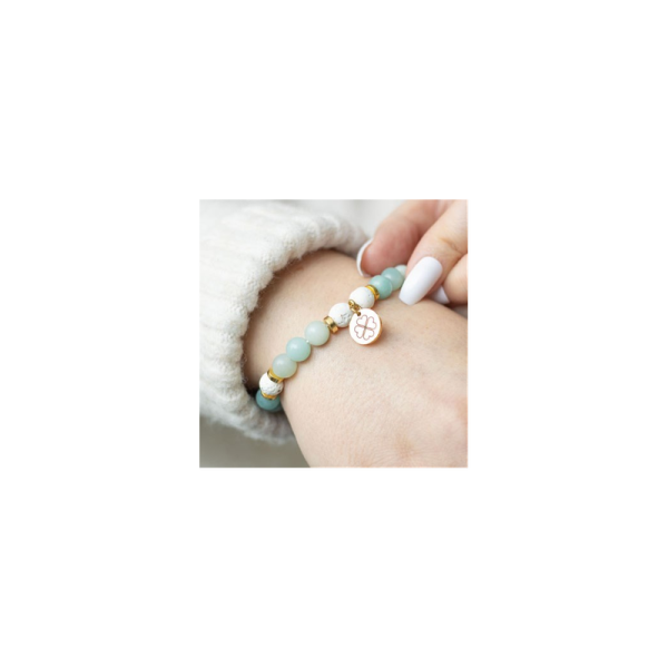 Abundance Amazonite Crystal Essential Oil Bracelet - Image 4