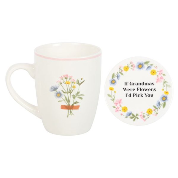 If Grandmas Were Flowers Floral Mug & Coaster Set - Image 2