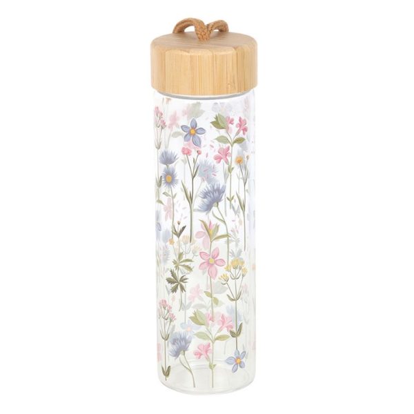 Floral Print Glass Water Bottle - Image 3