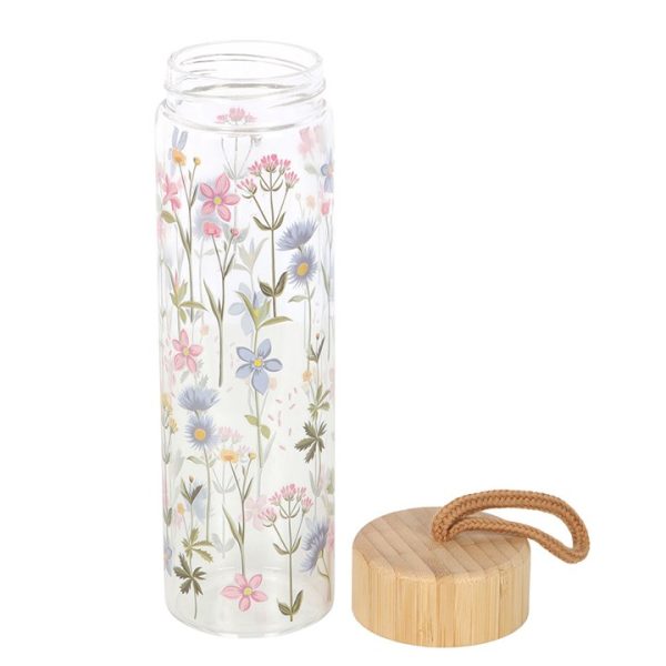 Floral Print Glass Water Bottle - Image 4