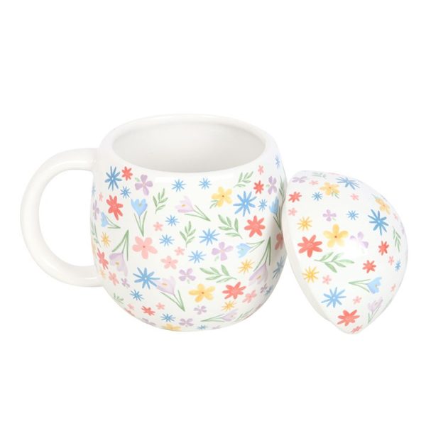 Spring Floral Print Egg Shaped Mug - Image 4