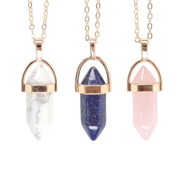 Set of 9 Crystal Pendant Necklaces - Image 3