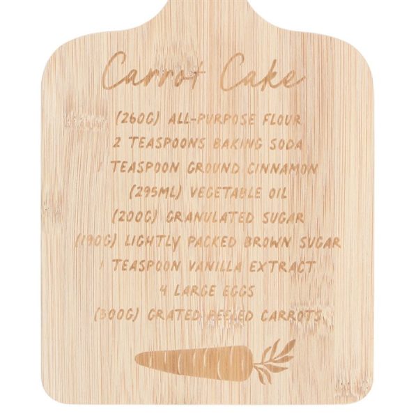 Carrot Cake Recipe Bamboo Serving Board - Image 4