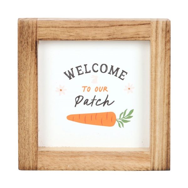 Welcome to Our Patch Wooden Frame Sign - Image 2