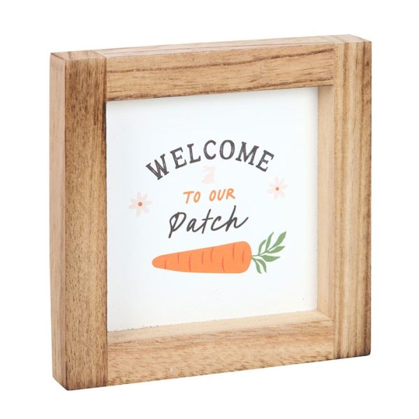 Welcome to Our Patch Wooden Frame Sign - Image 3