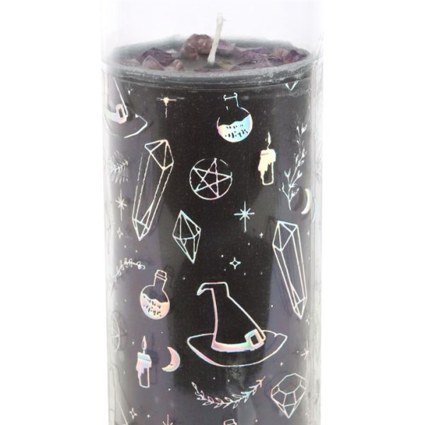 Crystal Witch Jasmine Tube Candle with Amethyst Chips - Image 5