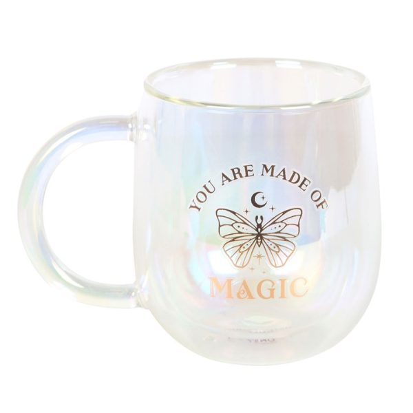 You Are Made of Magic Iridescent Double Walled Glass Mug - Image 2