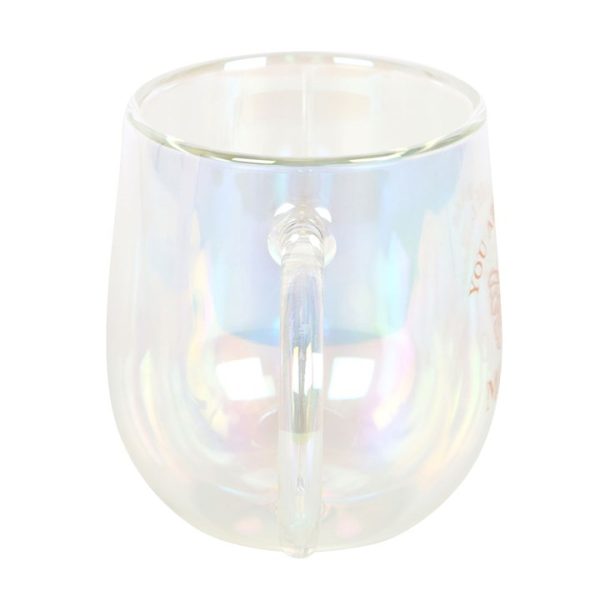 You Are Made of Magic Iridescent Double Walled Glass Mug - Image 3