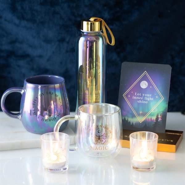 Manifest Your Life Iridescent Glass Water Bottle - Image 6