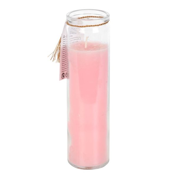 Mystic Rose Tube Candle with Rose Quartz Crystals - Image 3