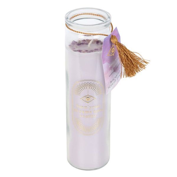 Blackberry Tube Candle with Amethyst Crystals - Image 2