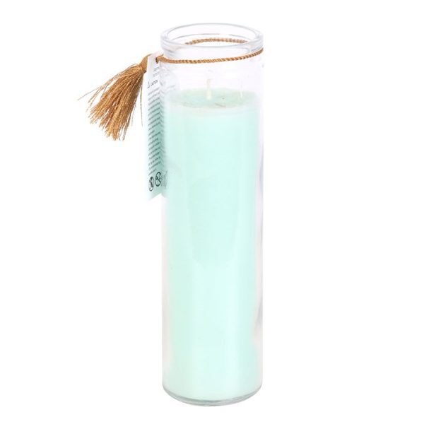 White Sage Tube Candle with Clear Quartz Crystals - Image 3