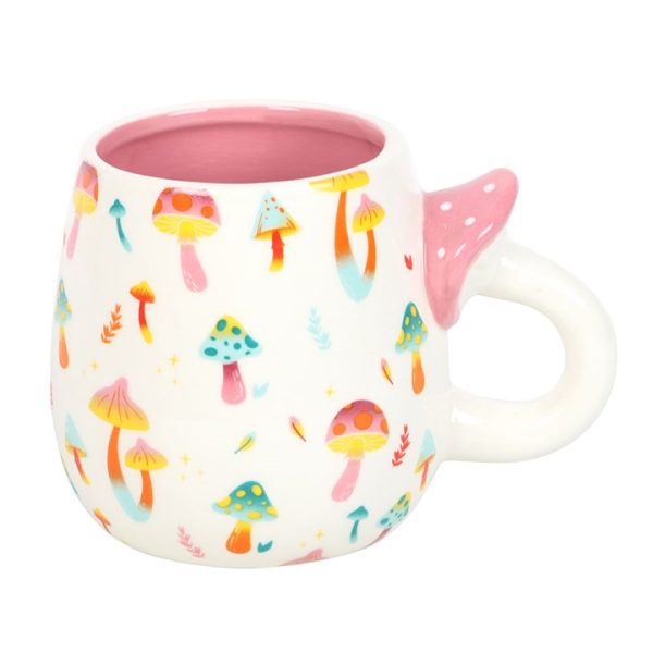 Funky Fungi Print Mug with Mushroom Handle - Image 4