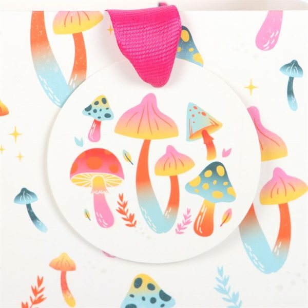 23cm Medium Funky Fungi Mushroom Print Gift Bag - Image 3