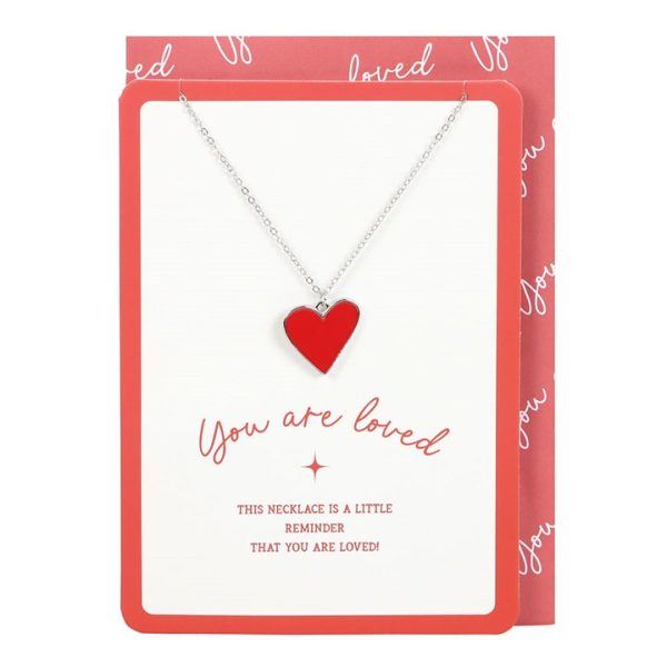 You Are Loved Heart Pendant Necklace Card - Image 2