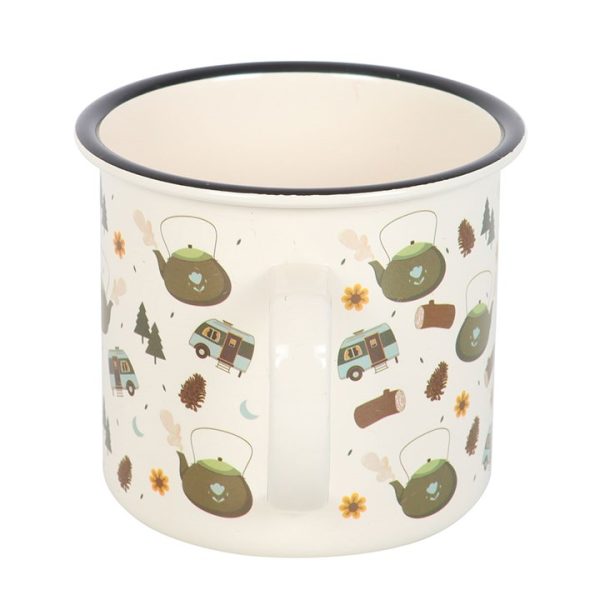 Camping Print Enamel Mug - Image 4