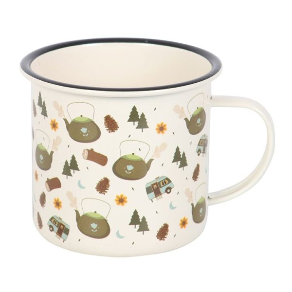 Camping Print Enamel Mug - Image 5