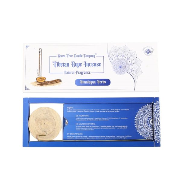 Himalayan Herbs Tibetan Rope Incense with Holder - Image 2