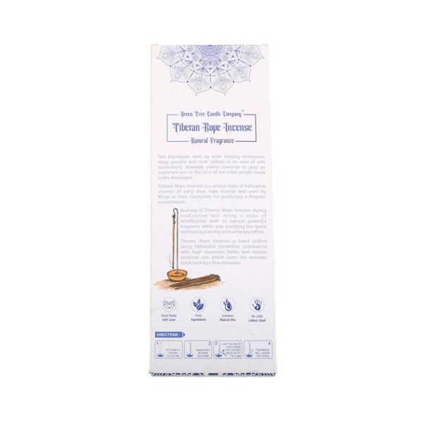 Himalayan Herbs Tibetan Rope Incense with Holder - Image 4