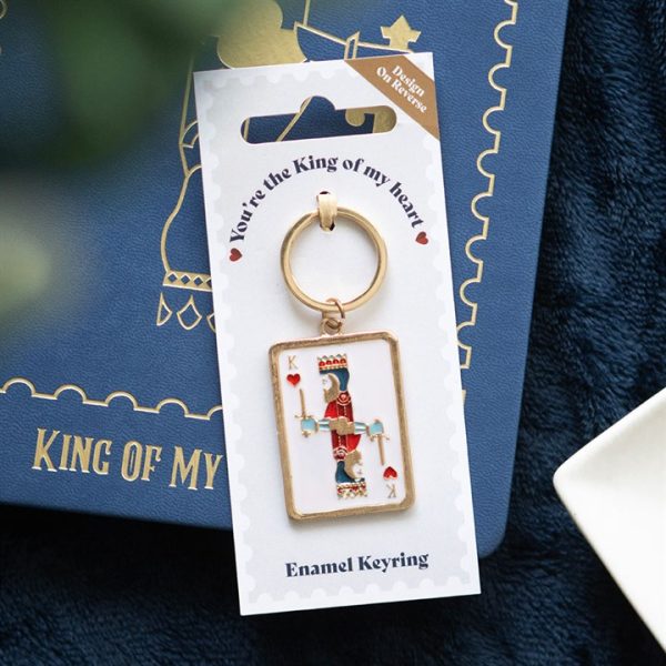 King of My Heart Playing Card Keyring