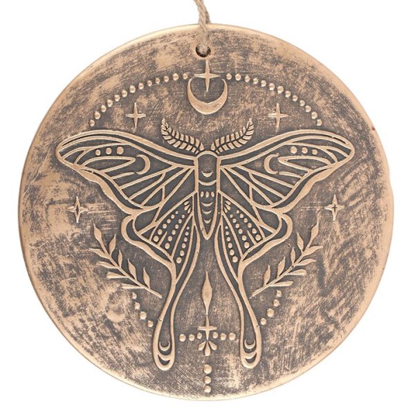 Luna Moth Terracotta Plaque - Image 3