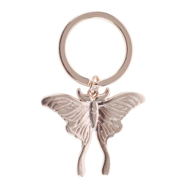 Light Luna Moth Keyring - Image 3