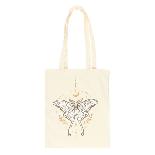 Light Luna Moth Polycotton Tote Bag - Image 2