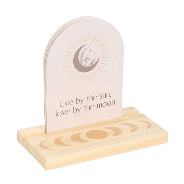 Luna Moth Affirmation Cards with Wooden Stand - Image 3