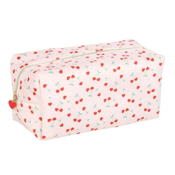 Heart Cherry Print Makeup Bag - Image 2